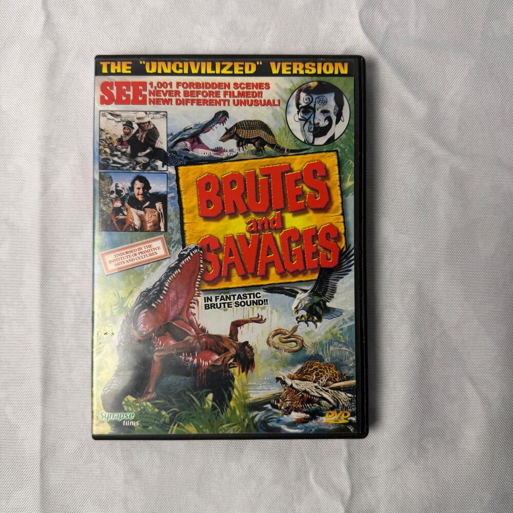 Brutes and Savages‎ DVD Synapse Films 1977 Mondo Shockumentary OOP w/ Insert